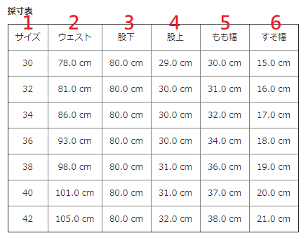 guide des tailles jeans evisu
