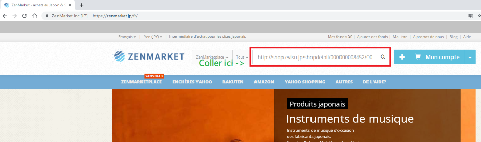 zenmarket page d'accueil