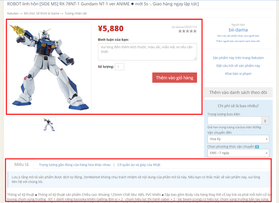 Mua sắm tr&ecirc;n Rakuten dễ d&agrave;ng với ZenMarket!