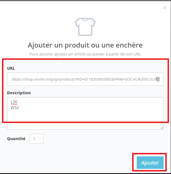 ZenMarket - Ajouter produit