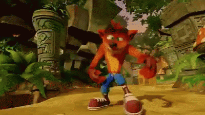 crash bandicoot gif