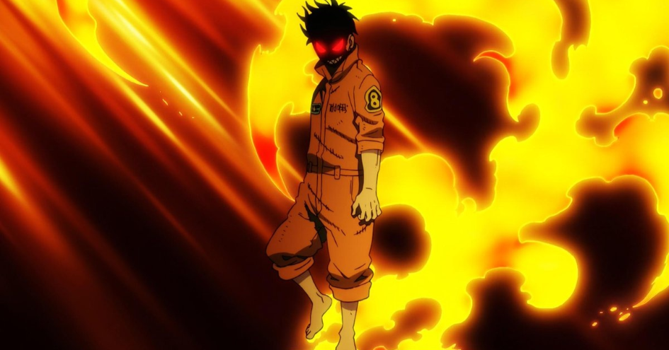 Shinra Kusakabe in flames