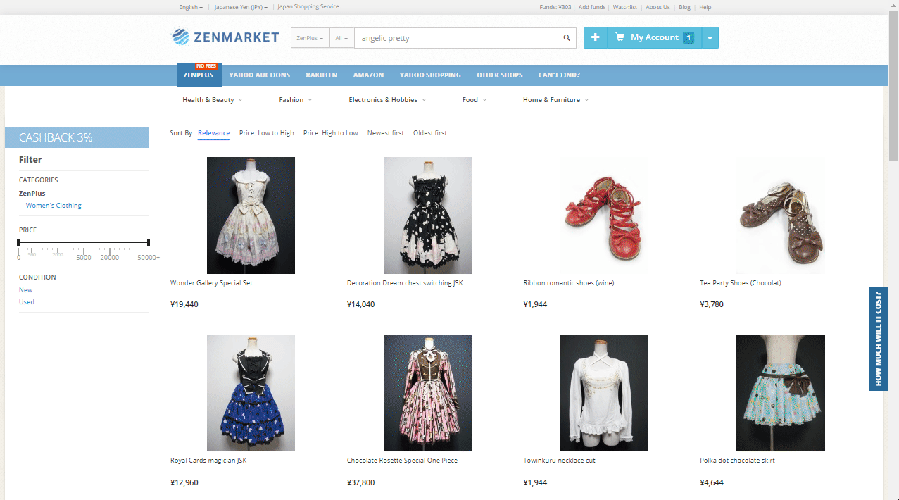 How to find a product on zenplus