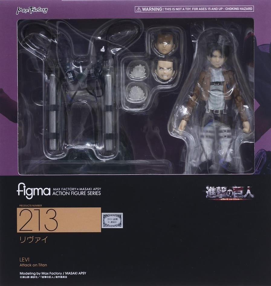 Figura Figma de Levi de Attack on Titan en caja