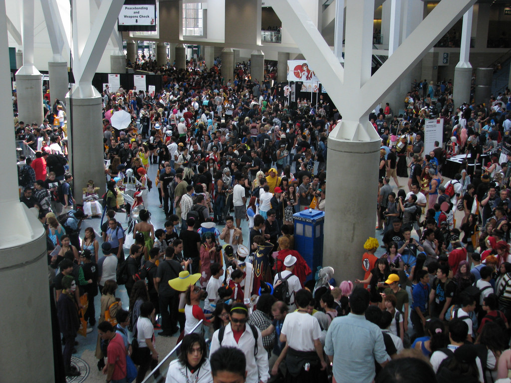 crowds at Anime Expo in California, USA