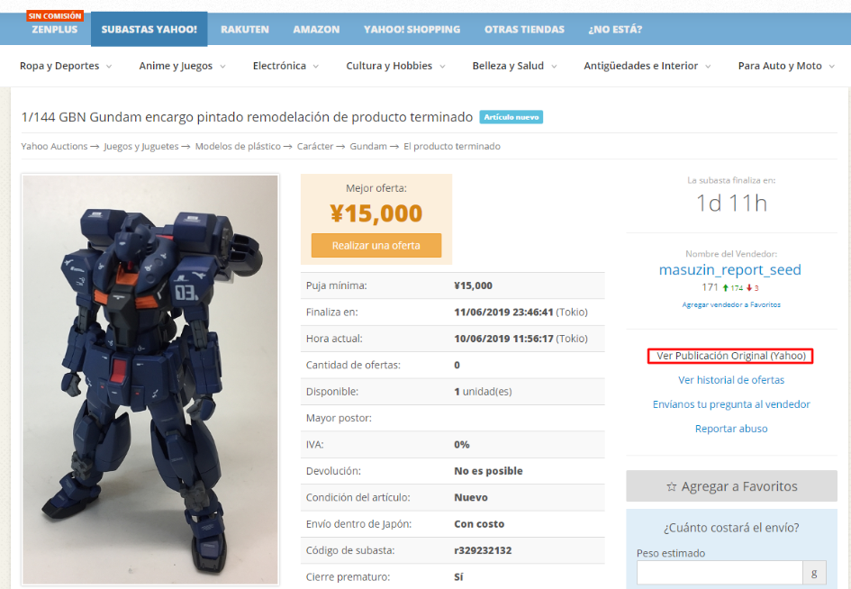 JDirectItems Auction en ZenMarket
