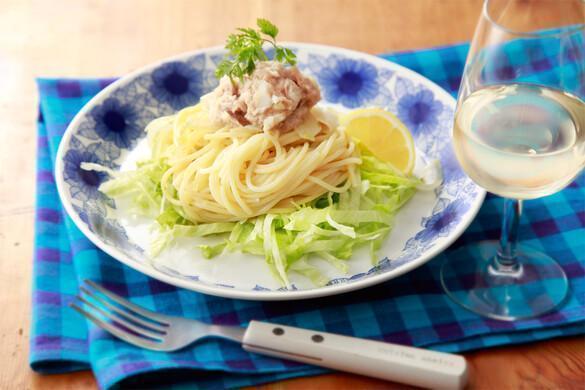 ツナと柚子胡椒のおつまみパスタ