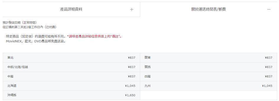 日本迪士尼商品代購教學 - 日本國內運費
