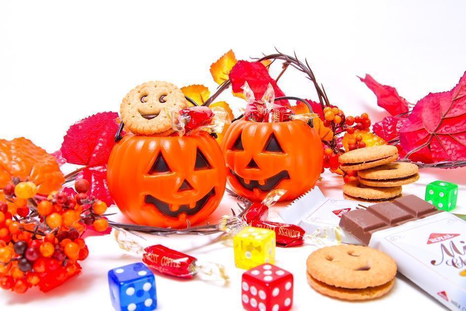 ハロウィンかぼちゃとお菓子