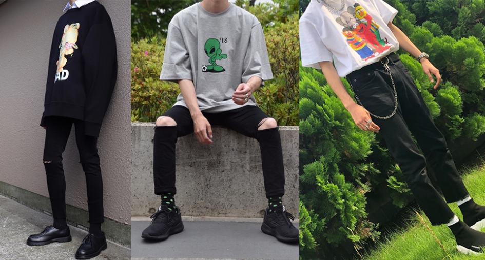 Japanese Fall Fashion Trend Cartoons or characters on clothes
