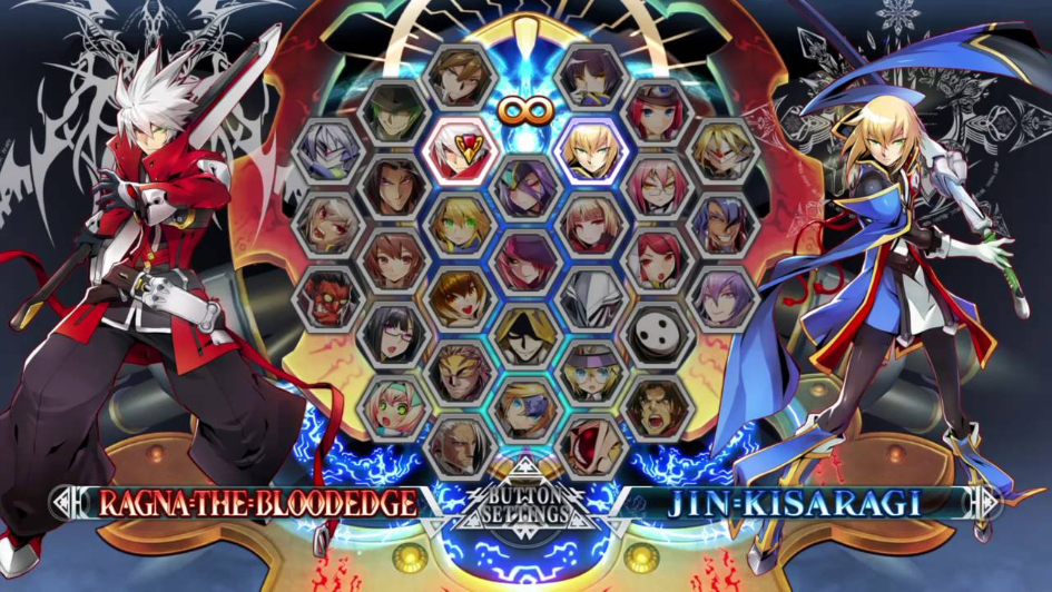 BlazBlue anime fighting game interface