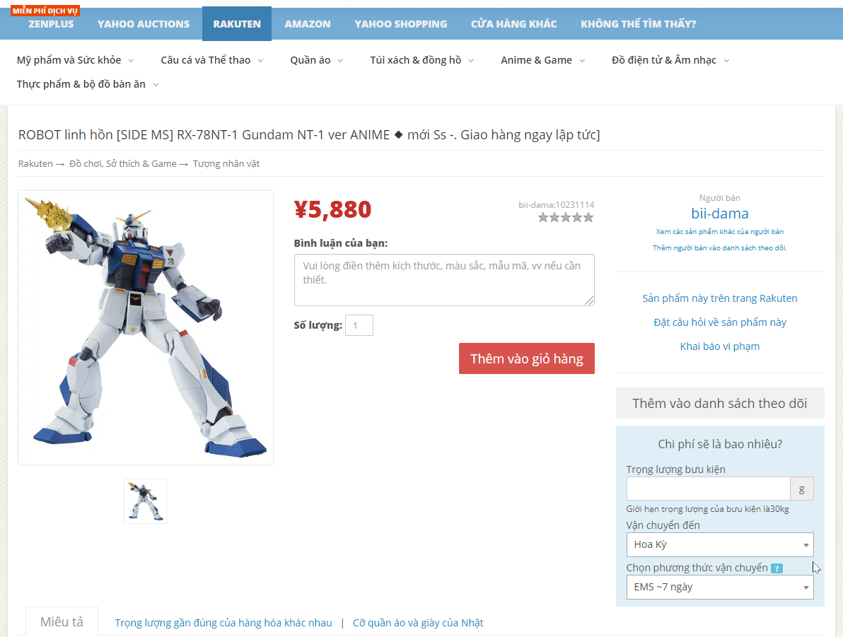 Mua sắm tr&ecirc;n Rakuten dễ d&agrave;ng với ZenMarket!