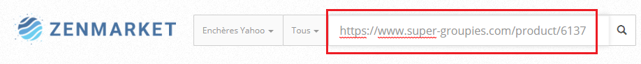 pasting the item's URL into ZenMarket's search bar