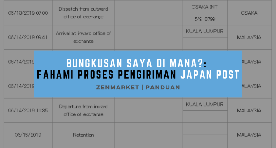 Japan Post tracking blog