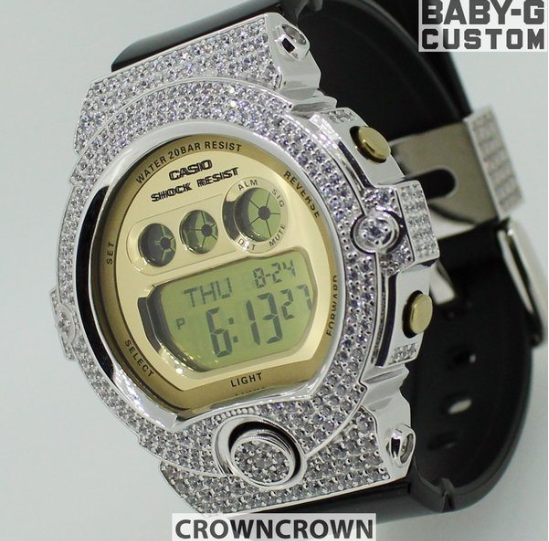 BABY-G Baby Custom Ladies Watch BG-6901 BG 6901-1JF Fashionable Girls Generation SNSD Taeyong Celebrity Brand Custom Bezel CROWNCROWN BG6900-001