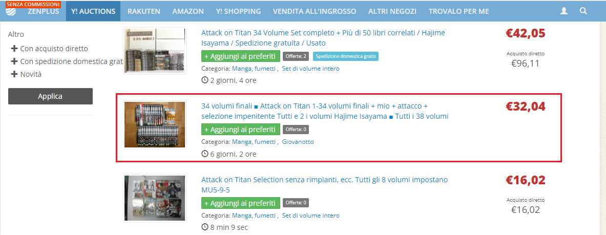 valuta le varie offerte