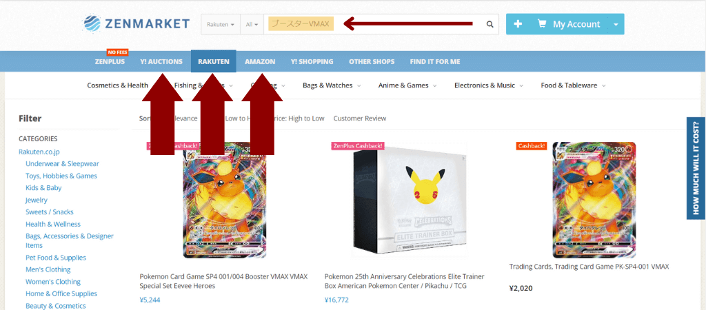 Stores for Buying Pokemon Cards on ZenMarket