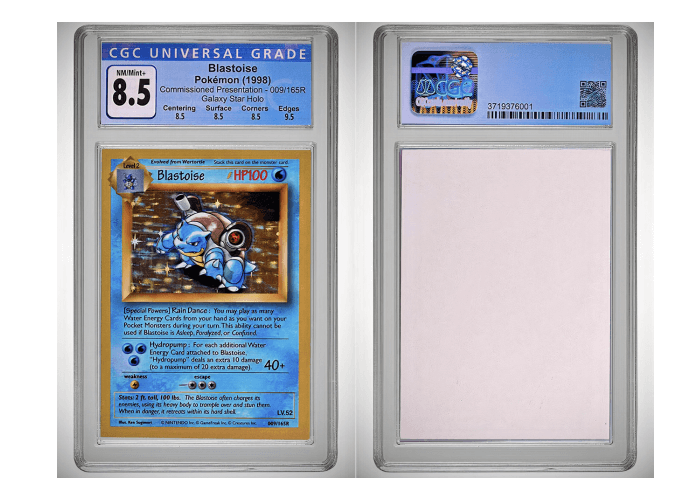 Pokemon Cards 1998 Presentation Blastoise Holographic Backless