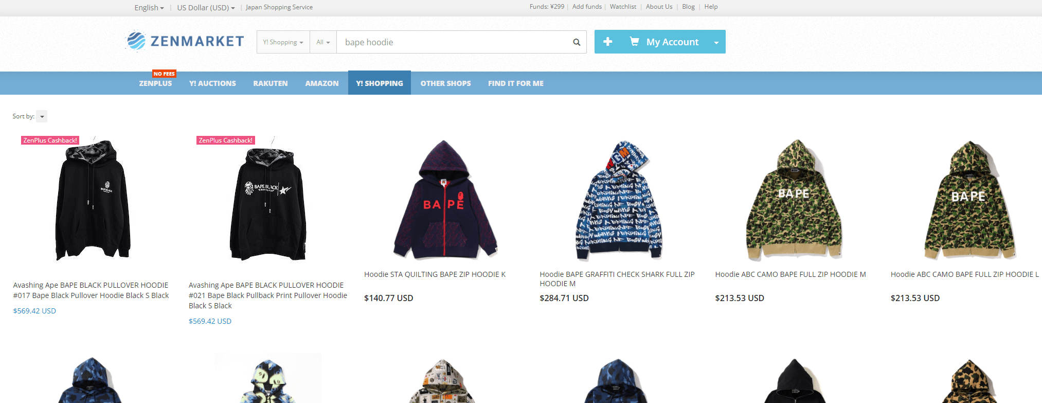 Bape hoodies on JDirectItems Shopping via zenmarket