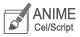 Anime-Cel und Anime-Skripte