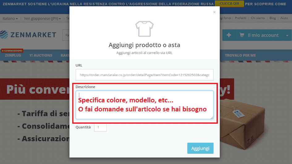 compila il modulo e aggiungi al carrello