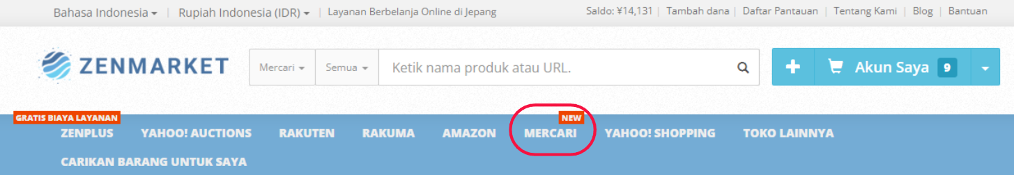 Belanja di mercari via ZenMarket