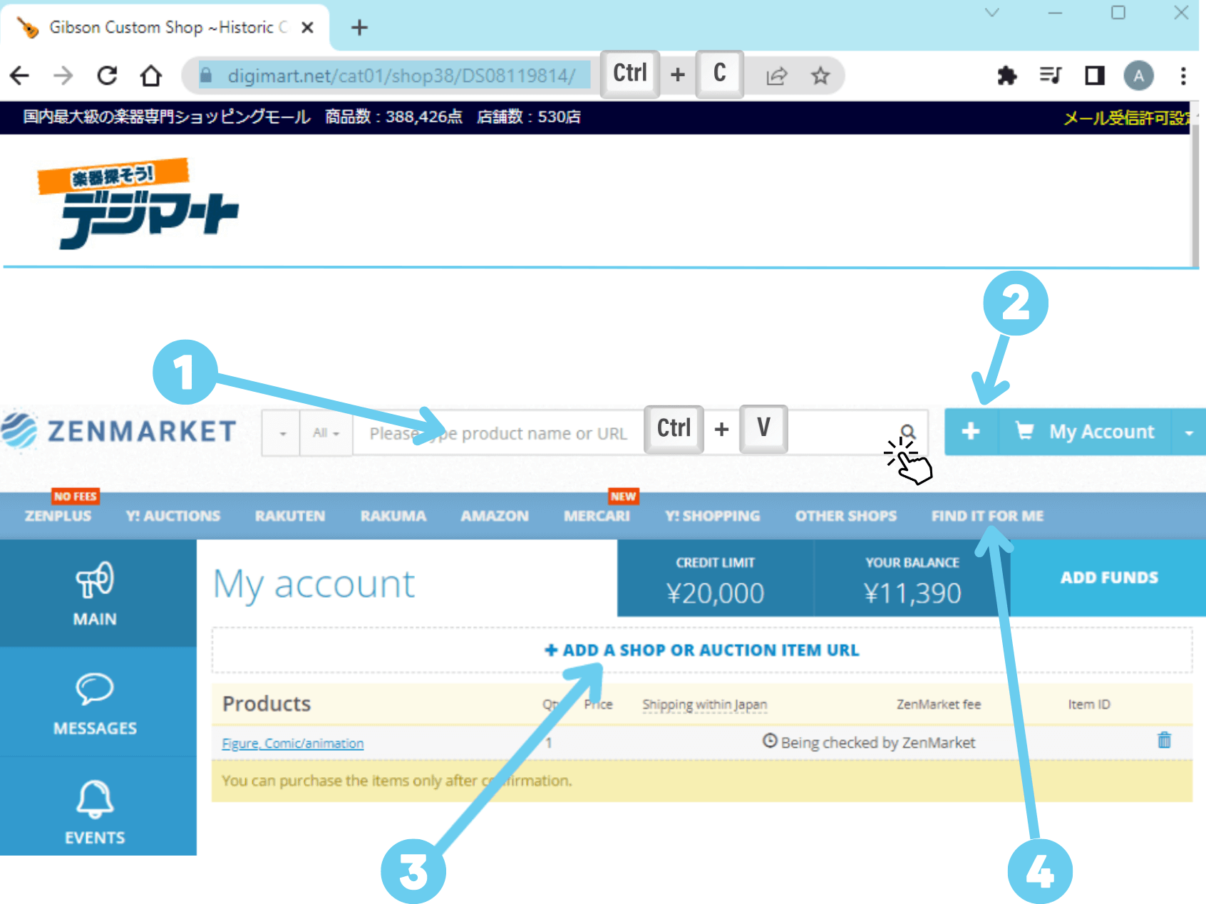 Add the product to the shopping cart