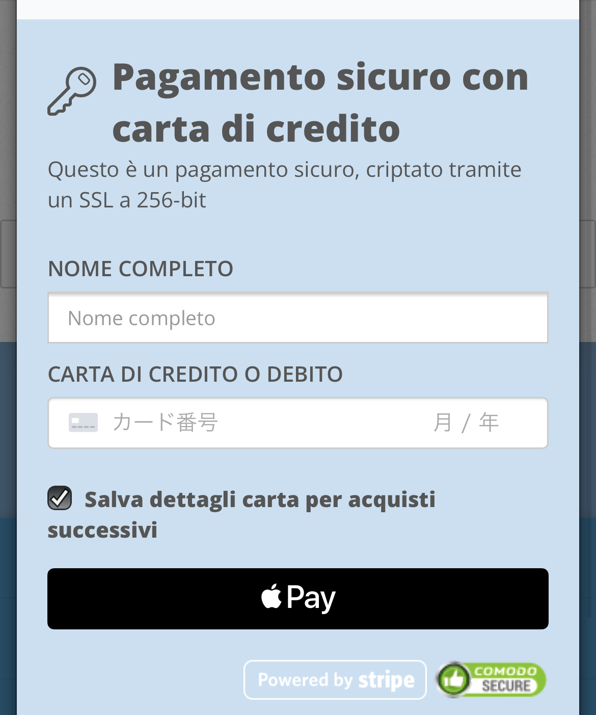 pulsante di apple pay